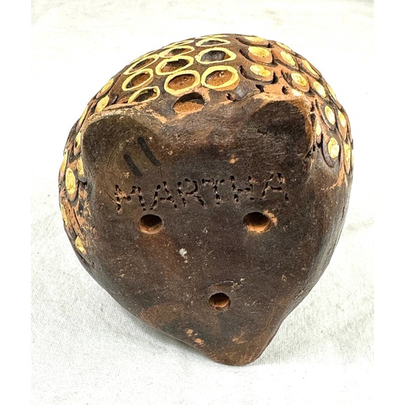 Vintage Ceramic Pottery Owl Wide Eyes Eyelashes Anthropomorphic Hand Painted - Picture 6 of 10